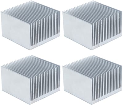 Dailygoody - Aluminium Heat Sink Radiator - Koeling voor CPU en LED - 60x60x39mm - Efficiënte warmteafvoer - Geschikt voor computer - Geschikt voor LE..