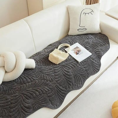 Universele bankkussen Chenille bladeren bankhoes Vier seizoenen bank handdoek effen kleur bankhoes beschermer voor woonkamer A 70x70cm 1pc