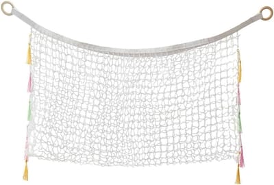 Speelgoed Hangmat - Opbergnet - Speelgoed Opbergen - Handgeweven Macrame - 130 x 45 cm - Niet gespecificeerd