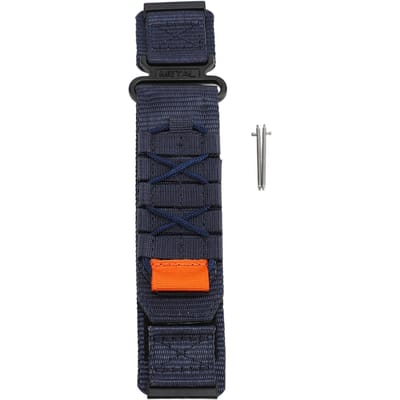 24mm Nylon Horlogeband Smartwatch Band Vervanging Sport Horlogepolsband voor 9 Baro/ 9/7/D5i Grijs nachtblauwe kleur