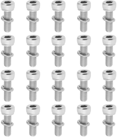 Dailygoods- Vlotterkamerbout M4x12mm - 20 stuks - Roestvrij Staal - Zeshoekige Socket - Antislip Installatie - Corrosiebestendig - Schroeven
