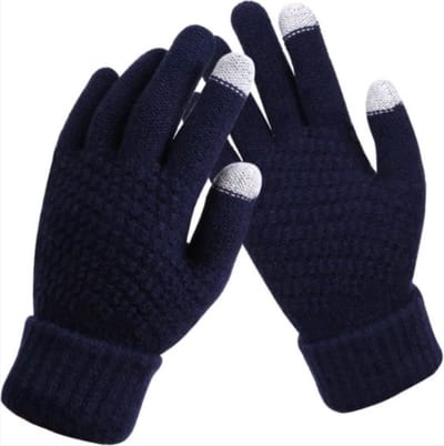 *** Touchscreen Gebreide Handschoenen - One Size - Warme Winter Favoriet - Warme Handen - van Heble® ***