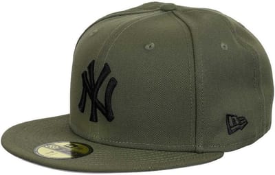 Heren Baseballpet Yankees Verstelbaar Effen Groen Zwart