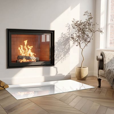 Coloray Vloerplaat Houtkachel - Onderplaat Kachel - 125 cm x 50 cm - Houtkachel Vloerplaat - Grijs Vloerplaat Kachel - Vloerplaat Voor Kachel - Vloerplaat voor Houtkachel - Vloerplaat Open Haard - Plaat Kachel