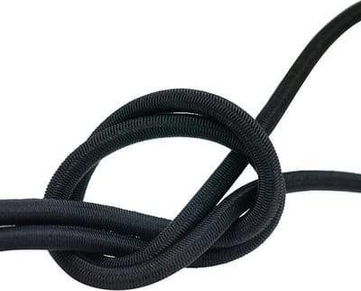 Elastisch koord 8mm zwart - 10 meter