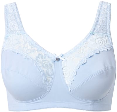 Ulla Popken - Dames - Kelly steun beha kant zonder beugel - Blauw - Maat 105F