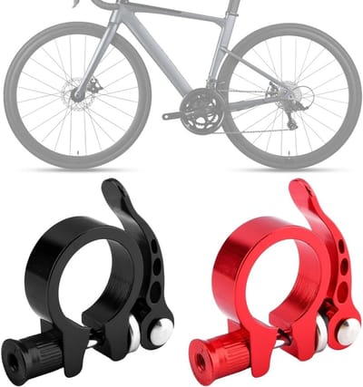 2-delige Fiets Zadelsluiting met Snelle Ontgrendeling Aluminium Zadelklem voor 27.2/28.6mm en 31.8mm Zadelpijpen in Zwart en Rood