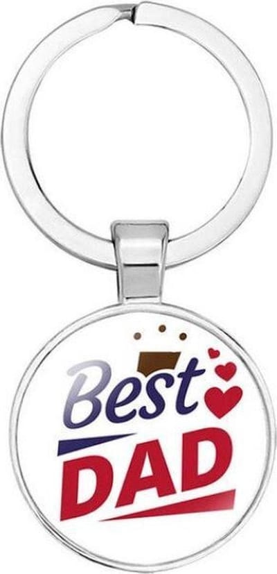 Akyol - Best dad Sleutelhanger - Vader sleutelhanger - Papa sleutelhanger - Sleutelhanger papa - Familie sleutelhanger - Vaderdag cadeautje - Papa cadeau