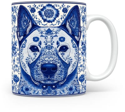 Mok Akita Beker voor koffie of tas voor thee, cadeau voor dierenliefhebbers, moeder, vader, collega, vriend, vriendin, kantoor, opa, oma, hond, kerst, sinterklaas, verjaardag