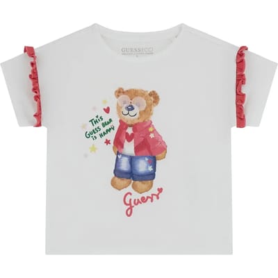 T-shirt voor babymeisjes Guess pure white 8