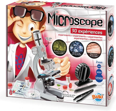 Buki - Microscoop voor kinderen - 30 experimenten - Vergroting x1200 - Educatief speelgoed