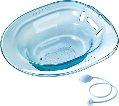 Zitbad Bak - Persoonlijke Hygiëne - Comfortabel Zitten - Dual Mode Functionaliteit - 2500 ml Capaciteit - Blauw