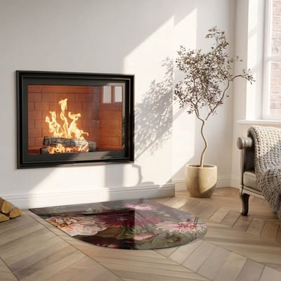 Coloray Vloerplaat Houtkachel - Vloerplaat Openhaard - 100 cm x 100 cm - Houtkachel Accessoires - Claret Vloerplaat Kachel - Plaat Kachel - Plaat voor Onder Houtkachel - Open Haard Accessoires - Onderplaat