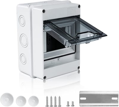 Elektrische Behuizing - Verdeelbox Waterdicht - Buiten Elektra - IP65 Bescherming - 12x16x9cm - Grijs-Wit