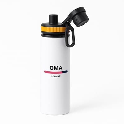 Hacebo® - oma loading waterfles met draaidop oranje - Oma - ochtendkoffie laden - verjaardagscadeau - verjaardag - cadeau - cadeautje voor oma - oma artikelen - kado - geschenk - gift - water fles - 850ML