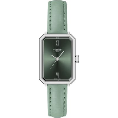 Tissot Leren Band Groene Wijzerplaat Heren Modehorloge T160.110.16.093.00 groen