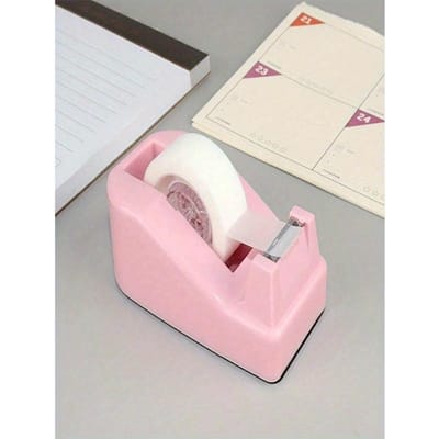 1 pièce Petit Distributeur de Ruban Adhésif Coloré Créatif Monté sur Bureau, Fournitures de Bureau Rentrée Scolaire one-size rose