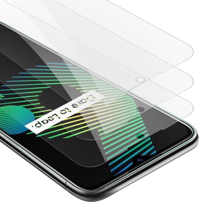 Cadorabo 3x Screenprotector geschikt voor Realme 5 / 5i / 6i / C3 - Beschermende Pantser Film in KRISTALHELDER - Getemperd (Tempered) Display beschermend glas in 9H hardheid met 3D Touch