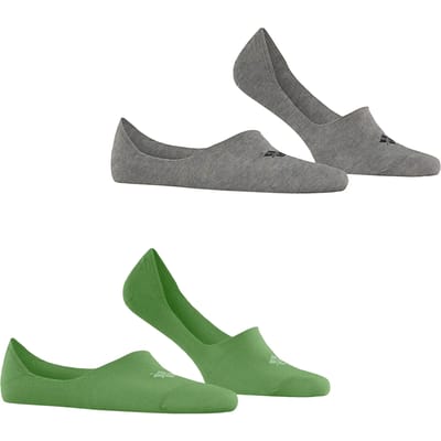 Burlington Everyday 2-Pack onzichtbar eenkleurig katoen multipack footies heren groen - maat 39-40