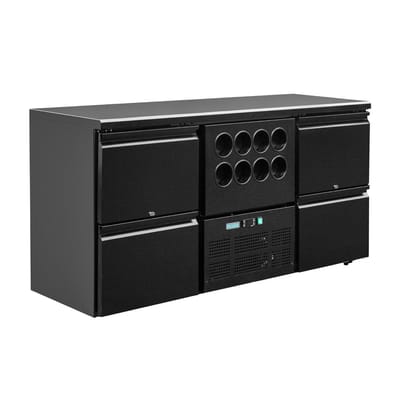 Polar - Werkbank Koeling - 4 Laden - Flessennest (8 Flessen) GL457 - Horeca & Professioneel