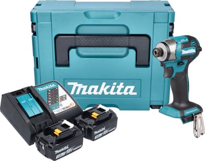 Makita DTD 173 RFJ accu slagmoersleutel 18 V 180 Nm 1/4" borstelloos + 2x oplaadbare accu 3.0 Ah + lader + Makpac