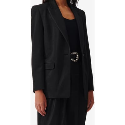 IRO Paris Mokam Jacket Shiny Black Size: 34 | Blazers Outlet | Dames | Zwart