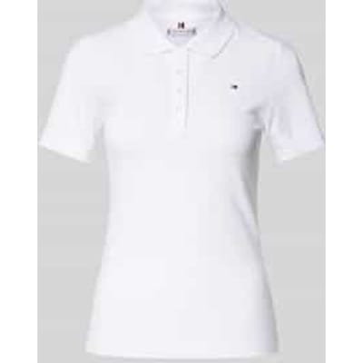 Slim fit poloshirt met logostitching, model '1985'