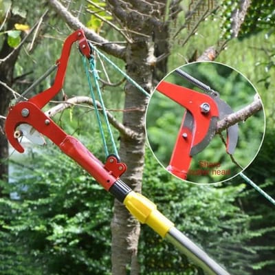 Telescopische Schaar Fruitplukker Hoge-hoogte Takken Snijden Takken Snoeien Tuingereedschap en Uitrusting zwart