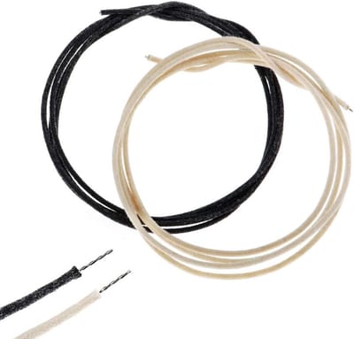 Pre-tinned gitaar draad 22 GA, 22 AWG, met stoffen omhulsel voor vintage stijl en optimale klankkwaliteit