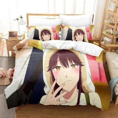 Anime IJsman en Zijn Coole Vrouwelijke Collega Beddengoedset Jongens Meisjes Eenpersoons Tweepersoons Queensize Dekbedovertrek Kussensloop Bed Kinderen Volwassene 70x133cm 2pcs
