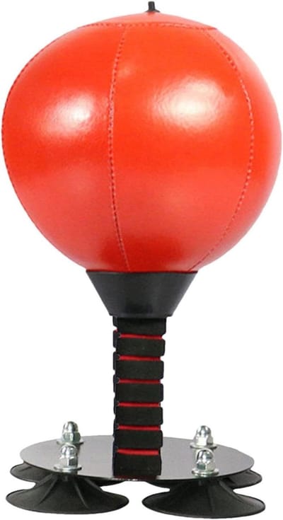 Bokstas Tafelmodel - Bokstrainer Zuignap - Stress Verminderen - Sterke Zuignappen - 40 x 17.7 cm - Rood