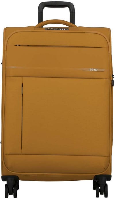 Jump Monthélys 4 wielen Trolley 67 cm met uitbreidingsplooi - Zachte bagage - TSA slot - yellow