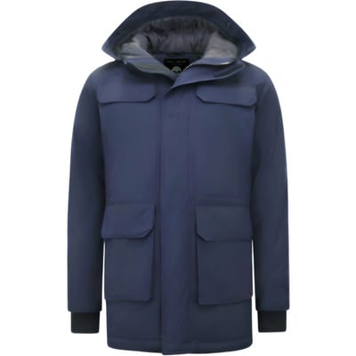 Lange Winterjas Heren - Parka Jas Heren - 7169 - Blauwe Jas