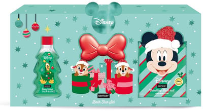 Disney Mickey Mouse Bath Giftset – 3-delige Warm Wishes Badset – Douchegel, Shampoo & Badaccessoire – Kindercadeau