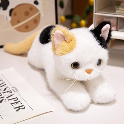 45/55cm Schattige Simulatie Ragdoll Kat Pluche Speelgoed Zacht Gevuld 8 Kleuren Kitten Model Nep Kat Realistische Dieren Meisjes Valentijnsdag 55cm