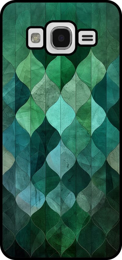 Smartphonica Telefoonhoesje Geschikt voor Samsung Galaxy J5 2015 met groene bladeren opdruk - TPU backcover case green leaf design - Groen geschikt voor Samsung Galaxy J5 2015