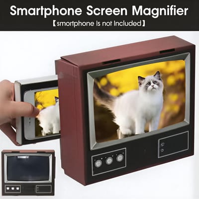 Retro Telefoon Schermvergroter voor Mobiele Telefoon – Universeel Video Vergrootglas, Film Versterker en Desktop DIY Vergroot Tool