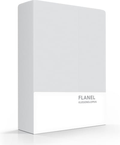 Zavelo Flanel kussenslopen Licht Grijs (set van 2)-60 x 70 cm (standaard)