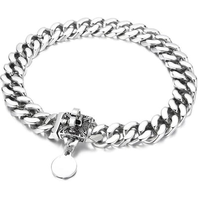 Kalen 20/31mm Grote Zware Cubaanse Ketting Voor Hond Grote Ketting Roestvrij Staal 316L Ondersteuning Gegraveerd Eenvoudige Naam Service Robuuste Halsband
