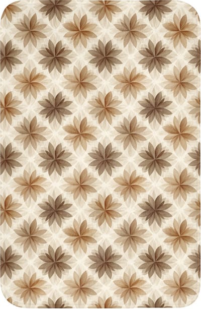 WC mat 40x60 cm - Antislip - Geografisch - Patroon - Bruin - Toiletmat - Vloermat - Douchemat - Toilet tapijt - Toiletmatten