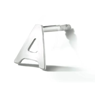 Oorsteker Letter Zilver Gerhodineerd