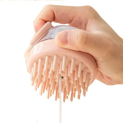 Slimtron - Universele Scalp Massager met Zeep/Shampoo Dispenser – Voor Mens en huisdier - Roze