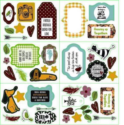 Pronty paper Mal cuts labels 6xA6 Family Stories By Raffzz