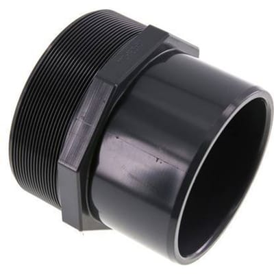 PVC Lijmmof 110x125mm x Buitendraad G 5''