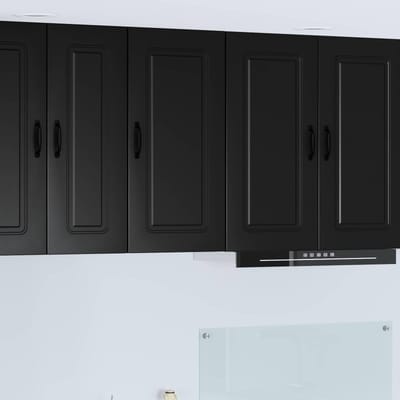 vidaXL - Vaatwasserpaneel - Kalmar - Zwart - 40 - x - 31 - x - 80 - cm - Bewerkt - hout