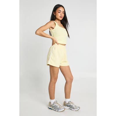 boohoo Dames Sweat Short Met Contrasterende Bies | Citroen | Maat: XS