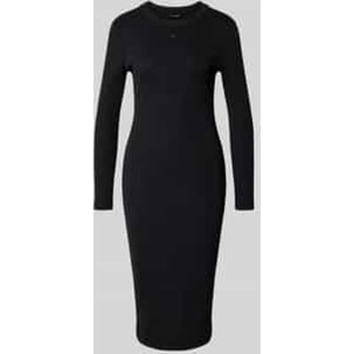 Midi-jurk met labeldetail