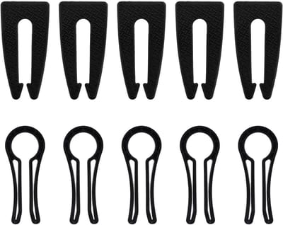 Dailygoods- Gasfornuisknopslot 10 Stuks - Draagbare Veiligheidsbescherming - Ronde/Platte Kop - Voor Baby/Huisdieren - Zwart - PP/Rubber - Knopbescherming