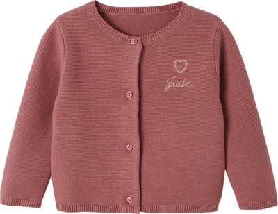 Vertbaudet Geborduurd babyvestje met gouden hartjes