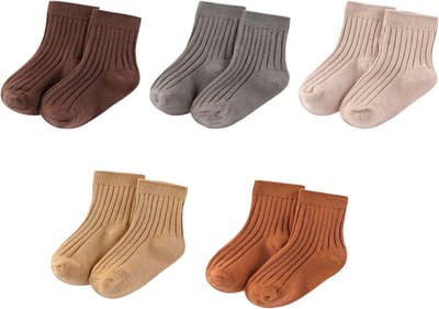 5-Pack Baby Sokken Unisex Katoen Enkel Hoge Sokjes voor Pasgeboren Jongen en Meisje